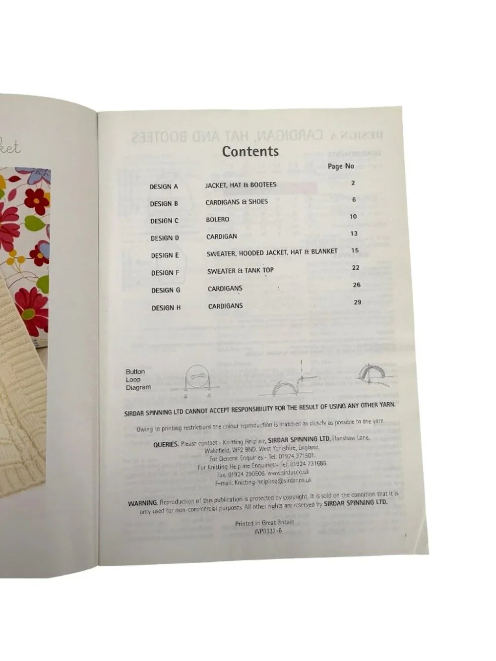 Little Sweet Peas By‎ Sirdar Knitting Pattern Book 22 Designs Birth To 7 Years